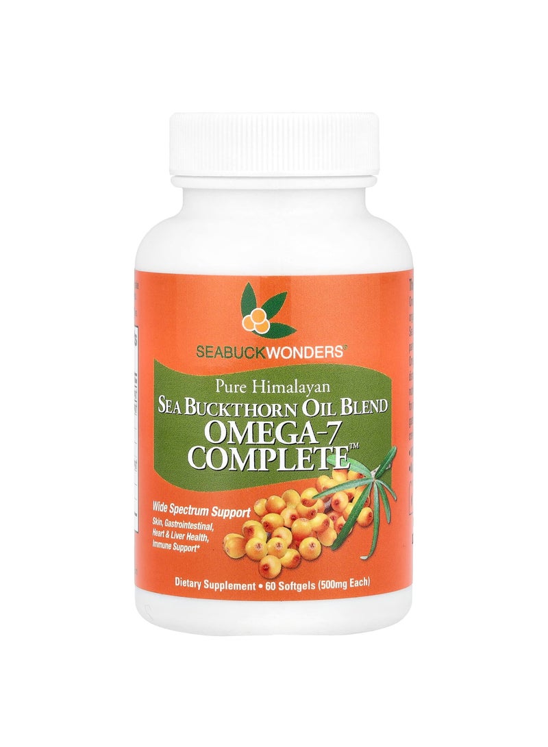 Omega-7 Complete™, Sea Buckthorn Oil Blend, 60 Softgels (500 mg per Softgel)